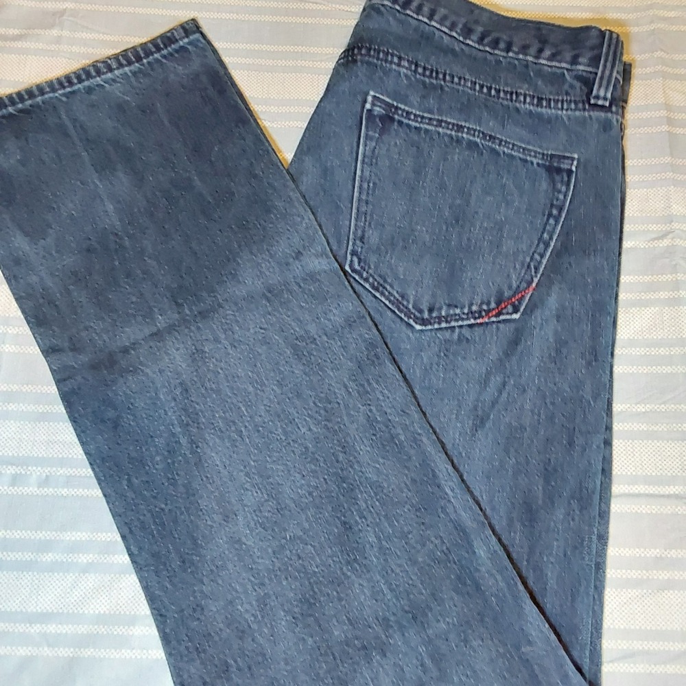 Banana Republic Men's Jeans 33x32 Straight Fit Med Wash‎ Denim Vintage Aesthetic